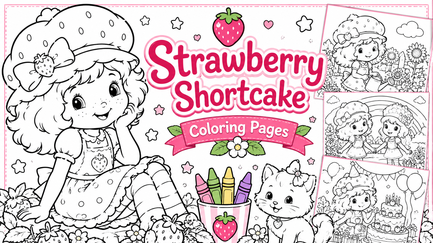 Strawberry Shortcake Coloring Pages — Free Printable Collection (11 Cute Pages for Kids)
